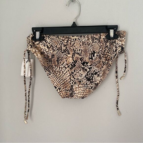Calvin Klein Women's Standard Side Shirred SnakeSkin Bikini Swimsuit Bottom L - Picture 5 of 7